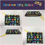 Zip Clutch / Purse / Bag / Pouch - Dinosaur Black Zip Clutch / Purse / Bag / Pouch - Dinosaur Black